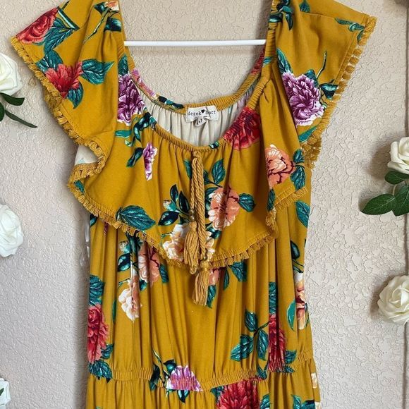 YELLOW Floral Maxi Dress - Picture 3 of 5